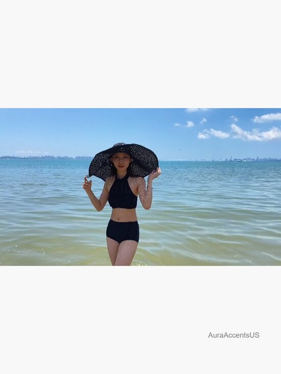 Oversized Wide Brim Foldable Straw Sun Hat Beach Travel